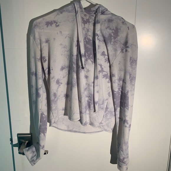 Light Tie-dyed Cropped Hoodie - Picture 1 of 3